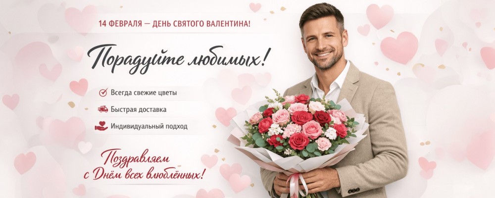 цветы на 14 февраля